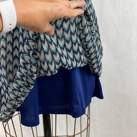 Pink Owl Summer Dress Medium Blue Turquoise Lightweight Flowy - Picture 5 of 14